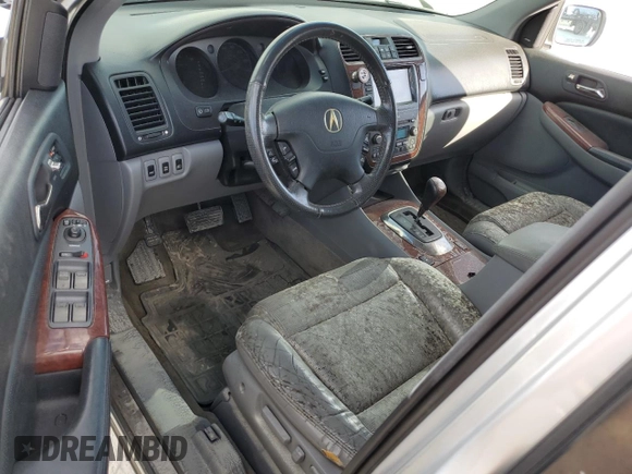 2005 Acura MDX Touring with VIN 2HNYD18855H504709, listed as a Copart auction lot 76886664 with 0 mi miles and Non Repairable. Bid and sale history available at carsss.com. Image 8.