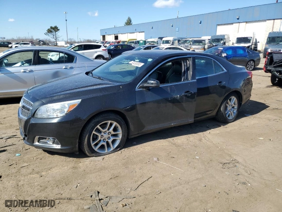 2013 Chevrolet Malibu ECO with VIN 1G11F5RR8DF100053, listed as a Copart auction lot 50495585 with 183,710 mi miles and Salvage Title. Bid and sale history available at carsss.com. Image 1.