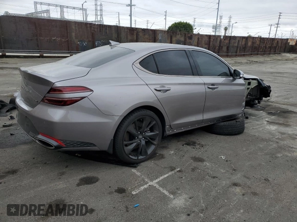 2023 Genesis G70 3.3T with VIN KMTG54TE4PU135081, listed as a Copart auction lot 55341144 with 3,637 mi miles and Salvage Title. Bid and sale history available at carsss.com. Image 3.