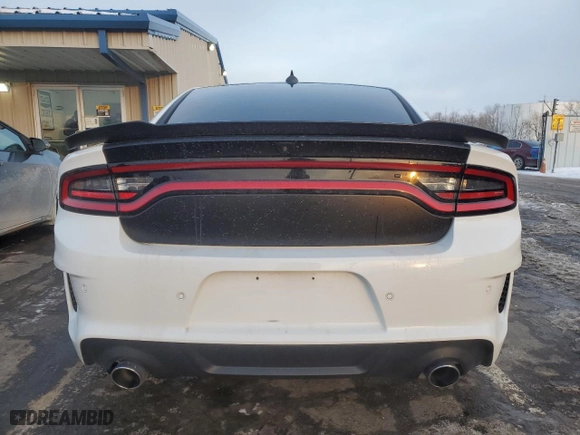 2020 Dodge Charger Scat Pack with VIN 2C3CDXGJ0LH240842, listed as a Copart auction lot 42621745 with 39,374 mi miles and Salvage Title. Bid and sale history available at carsss.com. Image 6.