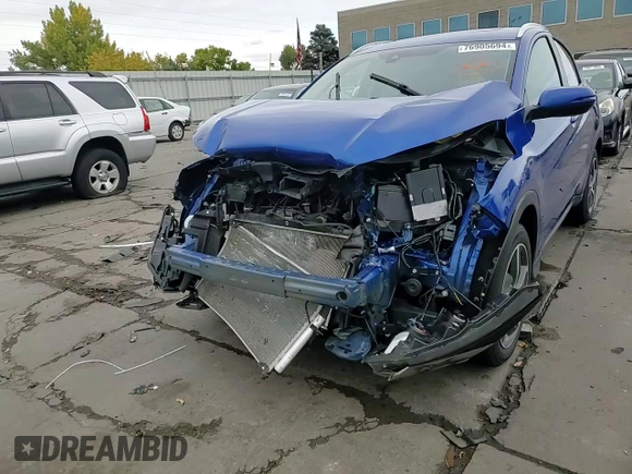 2022 Honda HR-V EX-L with VIN 3CZRU6H77NM756262, listed as a Copart auction lot 76905694 with 29,993 mi miles and Salvage Title. Bid and sale history available at carsss.com. Image 15.