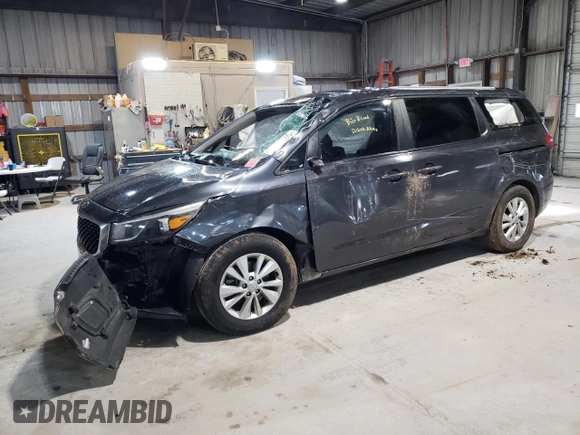 2016 Kia Sedona LX with VIN KNDMB5C16G6166737, listed as a Copart auction lot 47899565 with 136,443 mi miles and Salvage Title. Bid and sale history available at carsss.com. Image 1.