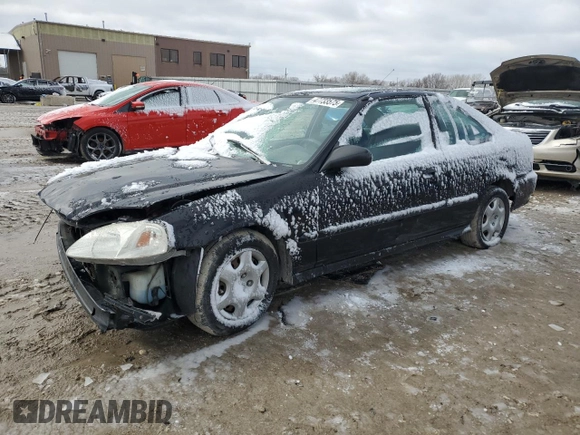 2000 Honda Civic EX with VIN 1HGEJ8246YL105316, listed as a Copart auction lot 47733575 with 233,688 mi miles and Salvage Title. Bid and sale history available at carsss.com. Image 1.