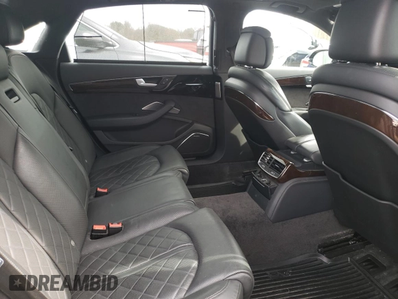 2015 Audi A8 L 4.0T with VIN WAU32AFD7FN033464, listed as a Copart auction lot 42682643 with 130,105 mi miles. Bid and sale history available at carsss.com. Image 10.