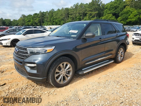 2022 Ford Explorer XLT with VIN 1FMSK8DH4NGB27006, listed as a Copart auction lot 58075055 with 109,500 mi miles and Salvage title. Bid and sale history available at DreamBid. Image 1.
