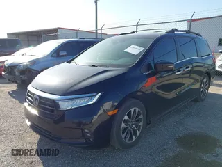 2022 Honda Odyssey EX-L with VIN 5FNRL6H75NB049044, listed as a IAAI auction lot 42010441 with 29,824 mi miles and . Bid and sale history available at DreamBid. Image 17.
