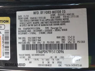 2015 Ford Fusion SE with VIN 1FA6P0H79F5113096, listed as a IAAI auction lot 42482329 with 141,592 mi miles and . Bid and sale history available at DreamBid. Image 9.