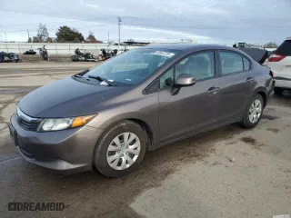 2012 Honda Civic Sdn LX with VIN 2HGFB2F57CH578021, listed as a Copart auction lot 45543725 with 112,722 mi miles and Salvage Title. Bid and sale history available at carsss.com. Image 1.
