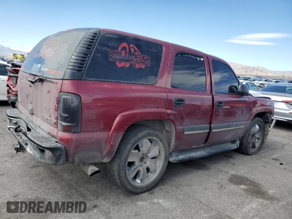 2005 Chevrolet Tahoe LS with VIN 1GNEC13V35R170096, listed as a Copart auction lot 49471625 with Not provided miles and Salvage title. Bid and sale history available at DreamBid. Image 3.