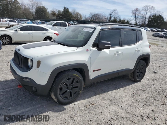 2018 Jeep Renegade Trailhawk with VIN ZACCJBCB6JPG95244, listed as a Copart auction lot 49767165 with 93,526 mi miles and Salvage Title. Bid and sale history available at carsss.com. Image 1.