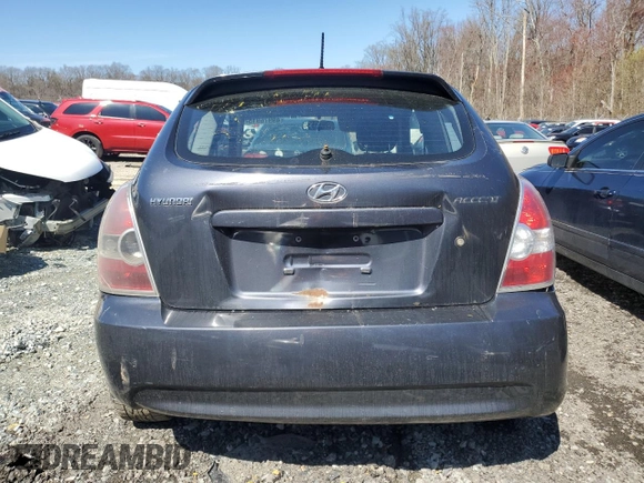 2007 Hyundai Accent SE with VIN KMHCN36C87U039421, listed as a Copart auction lot 49976915 with 182,626 mi miles and Salvage Title. Bid and sale history available at carsss.com. Image 6.