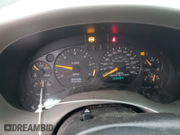 2000 Oldsmobile Bravada z VIN 1GHDT13W5Y2311819, wystawiony jako Copart lot #44839145 z przebiegiem 163 427 mil mil oraz Tytuł czysty. Historia ofert i sprzedaży dostępna na DreamBid. Obrazek 9.
