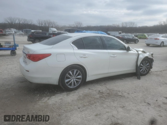 2017 Infiniti Q50 2.0t Premium with VIN JN1CV7AR7HM681396, listed as a Copart auction lot 86904894 with 110,600 mi miles and Salvage Title. Bid and sale history available at carsss.com. Image 3.