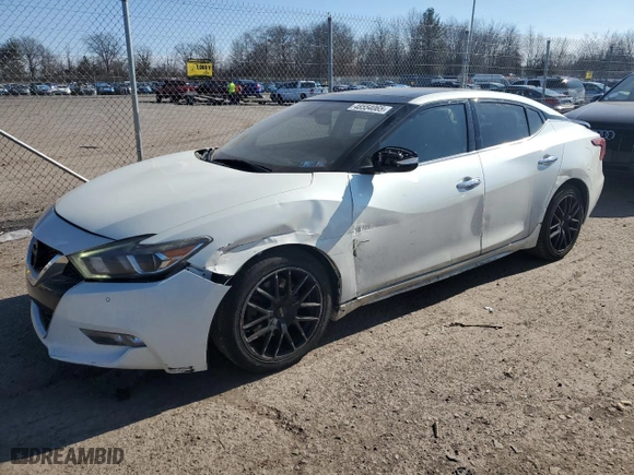 2017 Nissan Maxima SV with VIN 1N4AA6AP2HC434274, listed as a Copart auction lot 48554065 with 109,394 mi miles and Salvage Title. Bid and sale history available at carsss.com. Image 1.