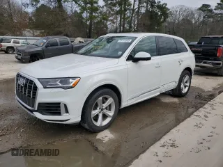 2021 Audi Q7 Premium with VIN WA1AXAF7XMD033588, listed as a Copart auction lot 45137035 with 75,021 mi miles and Salvage Title. Bid and sale history available at carsss.com. Image 1.