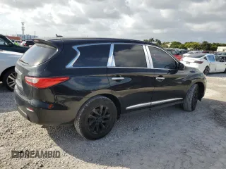 2013 Infiniti JX35 with VIN 5N1AL0MM4DC311746, listed as a Copart auction lot 79057304 with 153,074 mi miles and Salvage Title. Bid and sale history available at carsss.com. Image 3.
