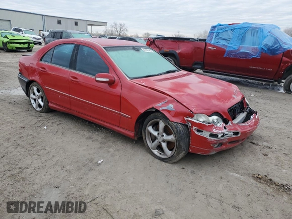 2006 Mercedes-Benz C 230 Sport with VIN WDBRF52H76F787247, listed as a Copart auction lot 43166465 with 195,570 mi miles and Salvage Title. Bid and sale history available at carsss.com. Image 4.