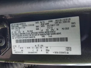 2016 Ford F-150 XL с VIN 1FTEW1CP3GFC60516, выставлен на аукционе IAAI как лот 42439229 с пробегом 146 022 миль миль и . История ставок и продаж доступна на DreamBid. Изображение 9.
