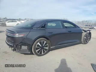 2024 Lucid Air Pure with VIN 50EA1PGA6RA002444, listed as a Copart auction lot 42819025 with 2,705 mi miles and Salvage Title. Bid and sale history available at carsss.com. Image 3.