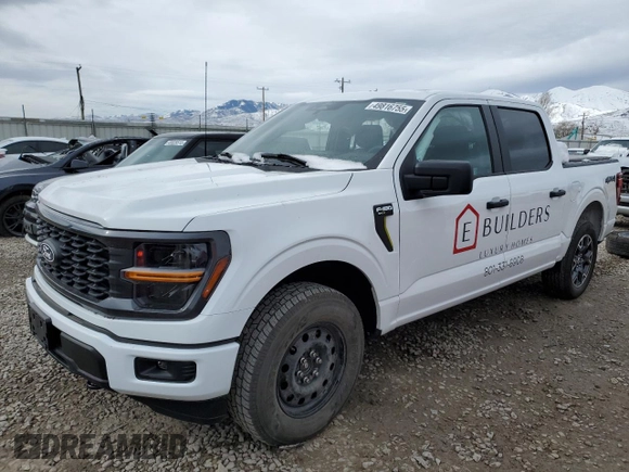 2024 Ford F-150 STX with VIN 1FTEW2LP8RKD86855, listed as a Copart auction lot 49816755 with 18,361 mi miles and Salvage Title. Bid and sale history available at carsss.com. Image 1.