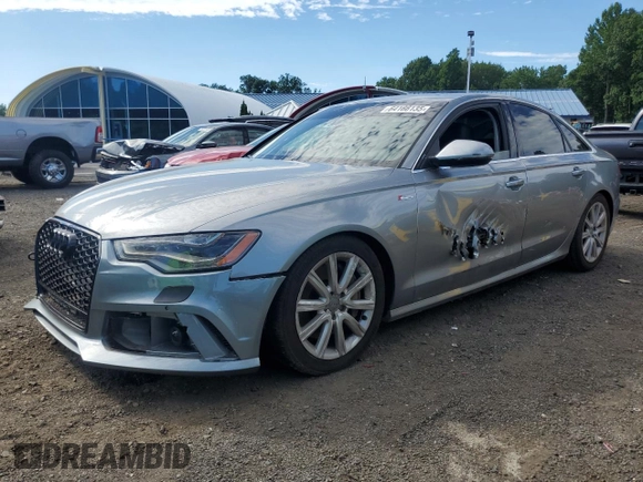 2015 Audi A6 Prestige with VIN WAUHGAFC2FN012777, listed as a Copart auction lot 64166135 with 99,280 mi miles and Salvage title. Bid and sale history available at DreamBid. Image 1.