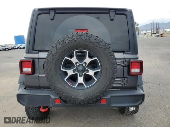 2022 Jeep Wrangler Unlimited Rubicon with VIN 1C4HJXFN9NW256461, listed as a Copart auction lot 43188065 with 26,944 mi miles and Salvage title. Bid and sale history available at DreamBid. Image 6.