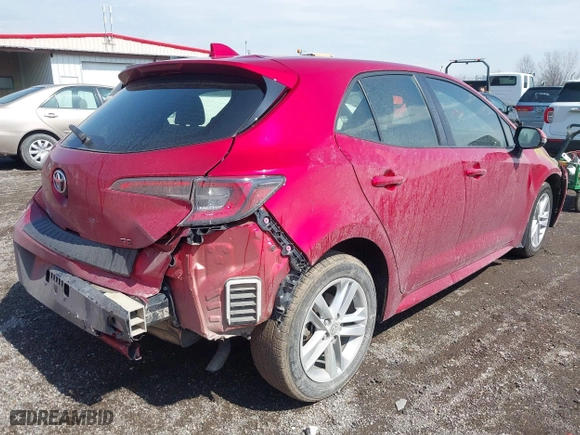 2022 Toyota Corolla Hatchback SE with VIN JTND4MBE0N3183391, listed as a IAAI auction lot 41905037 with 27,291 mi miles. Bid and sale history available at carsss.com. Image 4.