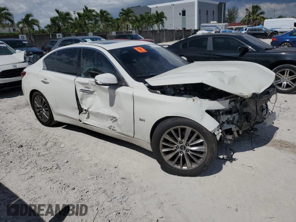 2019 Infiniti Q50 Luxe с VIN JN1EV7AP2KM518928, выставлен на аукционе Copart как лот 61826945 с пробегом 56 979 миль миль и Чистый • Clean title. История ставок и продаж доступна на DreamBid. Изображение 4.