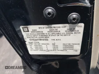 2003 Cadillac Escalade z VIN 1GYEC63T73R187253, wystawiony jako IAAI lot #42299186 z przebiegiem 288 373 mil mil oraz . Historia ofert i sprzedaży dostępna na DreamBid. Obrazek 9.