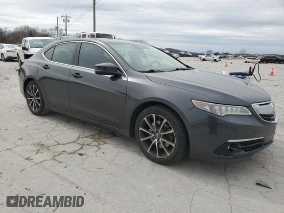 2015 Acura TLX V6 Advance with VIN 19UUB2F77FA002604, listed as a Copart auction lot 48349805 with 125,276 mi miles and Salvage Title. Bid and sale history available at carsss.com. Image 4.