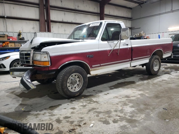 1995 Ford F-150 with VIN 1FTEF15H0SLB89677, listed as a Copart auction lot 89332325 with 186,501 mi miles and Salvage Title. Bid and sale history available at carsss.com. Image 1.