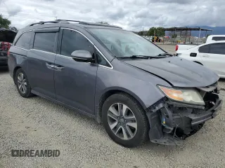 2015 Honda Odyssey Touring Elite with VIN 5FNRL5H95FB058873, listed as a Copart auction lot 53744295 with 139,856 mi miles and Salvage title. Bid and sale history available at DreamBid. Image 4.