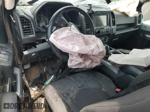 2018 Ford F-150 XL with VIN 1FTEW1E54JFD50664, listed as a Copart auction lot 57517945 with 106,649 mi miles and Salvage title. Bid and sale history available at DreamBid. Image 8.
