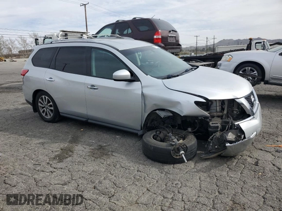 2015 Nissan Pathfinder SV with VIN 5N1AR2MN2FC723766, listed as a Copart auction lot 47311005 with 119,360 mi miles and Salvage title. Bid and sale history available at DreamBid. Image 4.