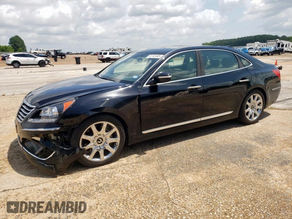 2012 Hyundai Equus Signature with VIN KMHGH4JH3CU056607, listed as a Copart auction lot 61742495 with 164,031 mi miles and Salvage title. Bid and sale history available at DreamBid. Image 1.