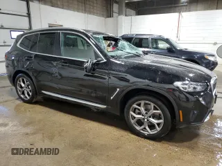 2023 BMW X3 xDrive30i with VIN 5UX53DP01P9R97895, listed as a Copart auction lot 87586265 with 18,193 mi miles and Salvage Title. Bid and sale history available at carsss.com. Image 4.