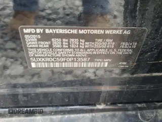 2015 BMW X5 xDrive35i z VIN 5UXKR0C59F0P13587, wystawiony jako Copart lot #57224415 z przebiegiem 155 131 mil mil oraz Szkoda całkowita • Salvage title. Historia ofert i sprzedaży dostępna na DreamBid. Obrazek 14.