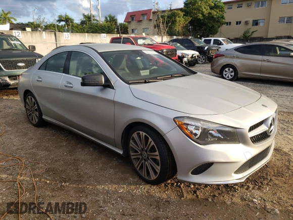 2018 Mercedes-Benz CLA with VIN WDDSJ4EB5JN602801, listed as a Copart auction lot 68519392 with 54,545 mi miles. Bid and sale history available at carsss.com. Image 4.