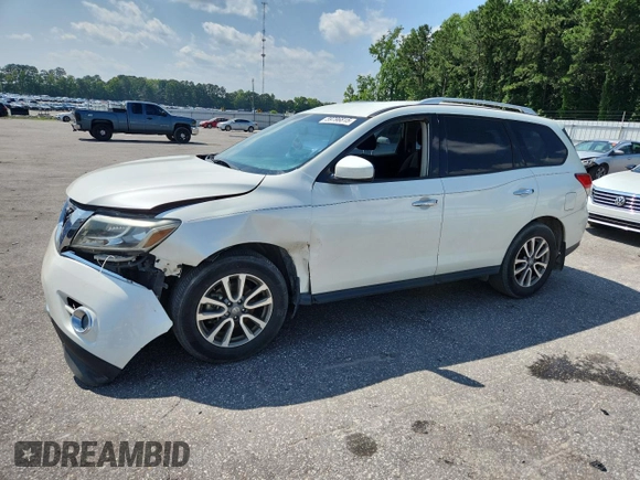 2016 Nissan Pathfinder S with VIN 5N1AR2MN8GC661680, listed as a Copart auction lot 59796815 with 162,104 mi miles and Salvage title. Bid and sale history available at DreamBid. Image 1.