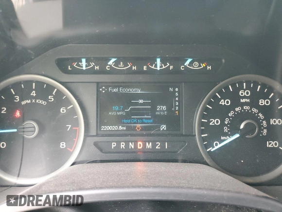 2020 Ford F-150 XL with VIN 1FTEX1CB3LKD21978, listed as a Copart auction lot 53981175 with 220,020 mi miles and Salvage Title. Bid and sale history available at DreamBid. Image 9.
