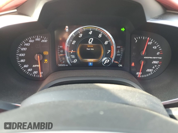 2017 Chevrolet Corvette with VIN 1G1Y12D71H5108170, listed as a Copart auction lot 52638315 with 59,323 mi miles and Salvage title. Bid and sale history available at DreamBid. Image 9.
