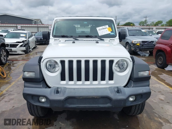 2019 Jeep Wrangler Unlimited Sport S with VIN 1C4HJXDN3KW689739, listed as a IAAI auction lot 42358604 with 73,271 mi miles and . Bid and sale history available at DreamBid. Image 13.