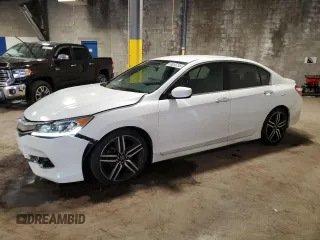 2016 Honda Accord Sport z VIN 1HGCR2F5XGA027911, wystawiony jako Copart lot #58956795 z przebiegiem 100 586 mil mil oraz Szkoda całkowita • Salvage title. Historia ofert i sprzedaży dostępna na DreamBid. Obrazek 1.