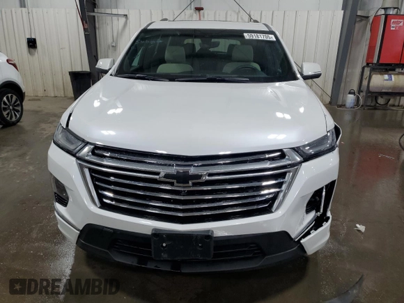 2023 Chevrolet Traverse Premier with VIN 1GNEVKKW1PJ122981, listed as a Copart auction lot 59181705 with 62,464 mi miles and Salvage title. Bid and sale history available at DreamBid. Image 5.