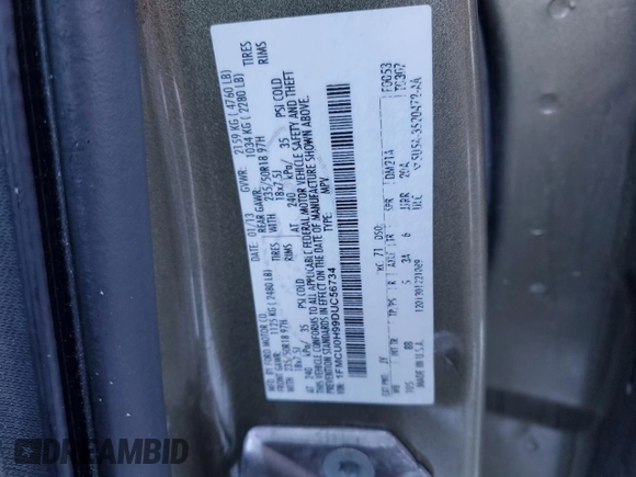 2013 Ford Escape SEL with VIN 1FMCU0H99DUC56734, listed as a Copart auction lot 89283365 with 132,212 mi miles and Salvage Title. Bid and sale history available at carsss.com. Image 13.