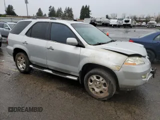 2001 Acura MDX with VIN 2HNYD18291H529036, listed as a Copart auction lot 86724214 with 0 mi miles and Salvage Title. Bid and sale history available at carsss.com. Image 4.