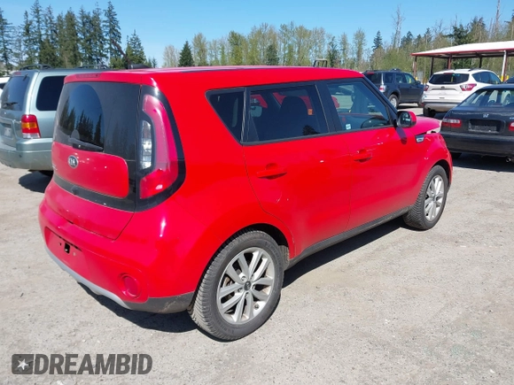 2018 Kia Soul + with VIN KNDJP3A56J7562327, listed as a IAAI auction lot 42014736 with 34,260 mi miles. Bid and sale history available at carsss.com. Image 4.