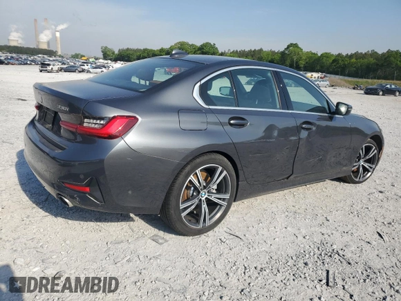 2021 BMW 3 Series 330i with VIN 3MW5R1J08M8B79445, listed as a Copart auction lot 53282855 with 48,163 mi miles and Clean Title. Bid and sale history available at carsss.com. Image 3.