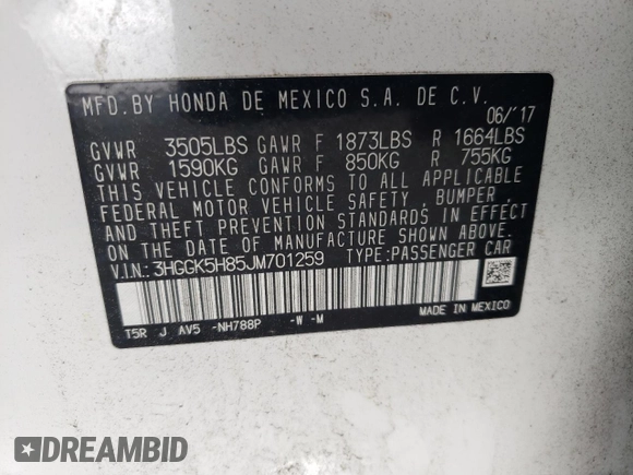 2018 Honda Fit EX with VIN 3HGGK5H85JM701259, listed as a Copart auction lot 51614605 with 38,615 mi miles and Salvage title. Bid and sale history available at DreamBid. Image 13.