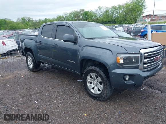 2015 GMC Canyon 4WD SLE with VIN 1GTG6BE3XF1153421, listed as a IAAI auction lot 42079375 with 161,379 mi miles and . Bid and sale history available at carsss.com. Image 1.